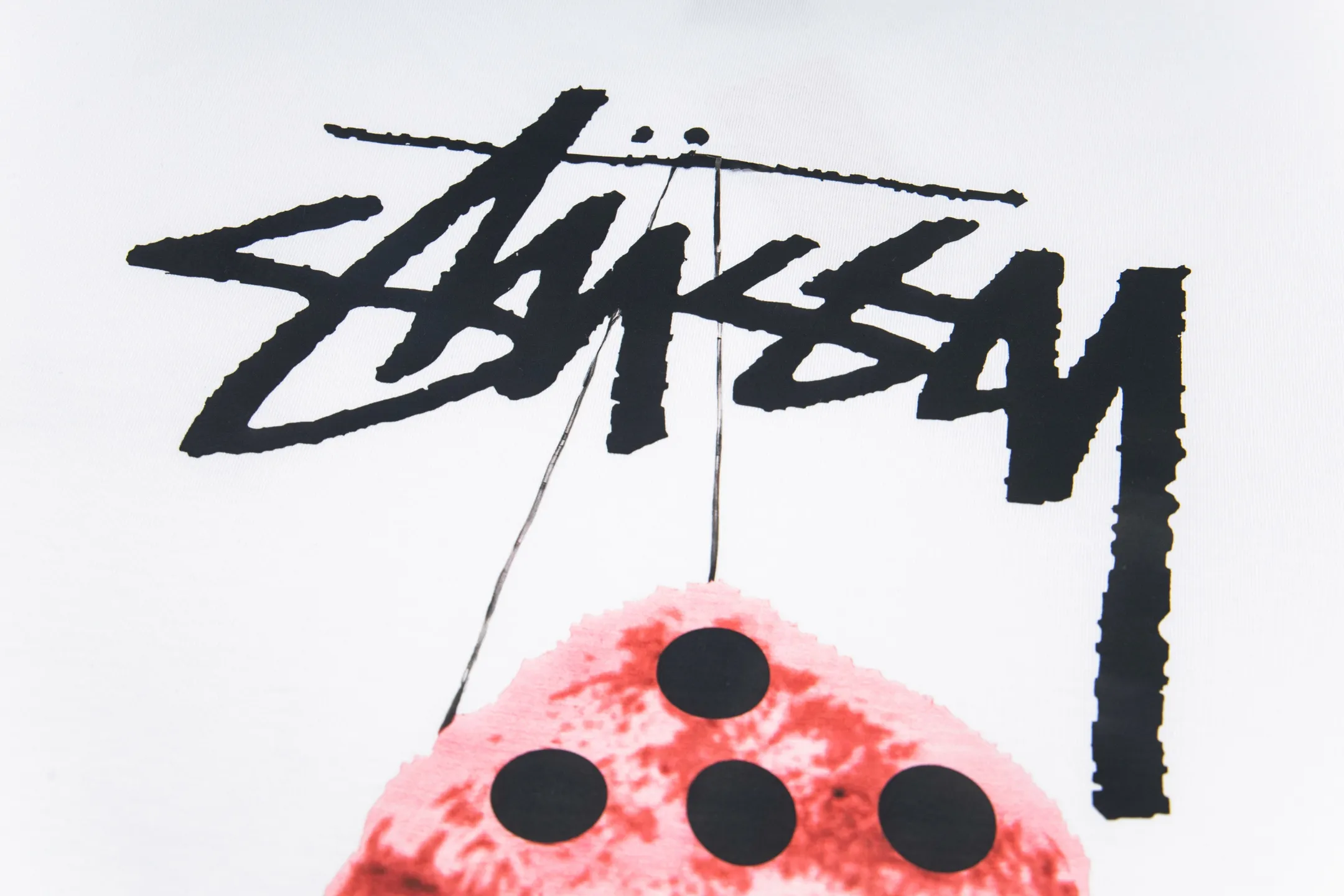 🔥 002# P55 （In Stock ） Stussy Series Fuzzy Dice Tee logo T Same Style ：Black White Size：S M L XL ： 260 ：